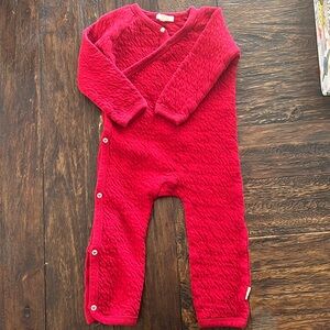 Adorable Red Cozy Jumpsuit